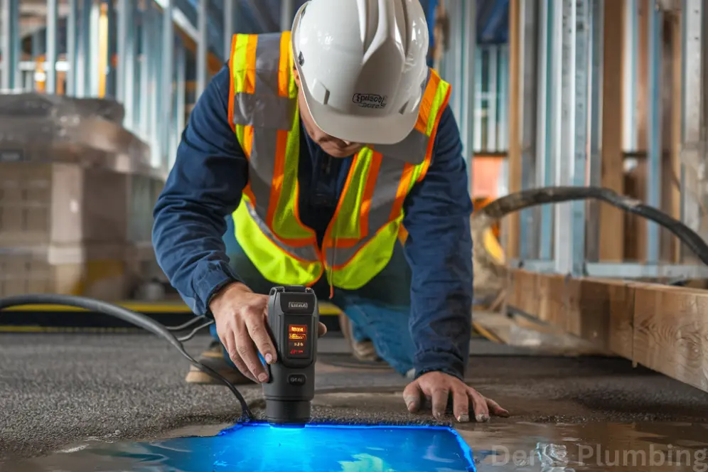 how to detect water leak under concrete slab