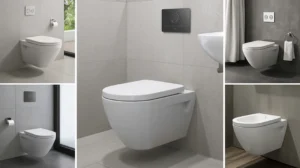 Wall mounted tankless toilet
