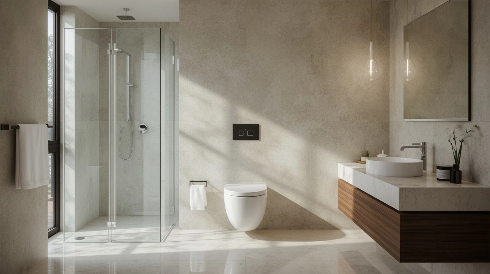 how do tankless toilets work, showing the water flow from the plumbing system directly into the flush mechanism and then into the sewer system, without using a tank