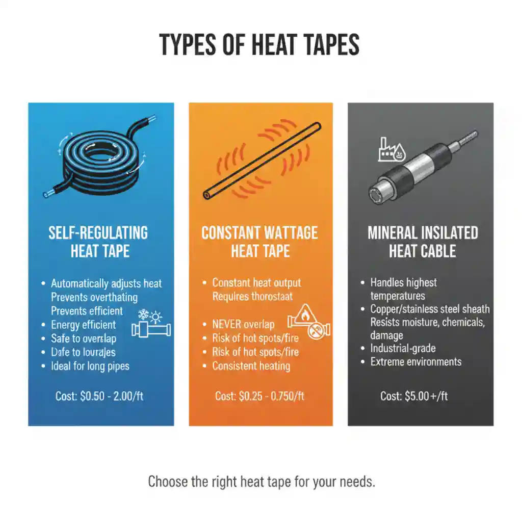 how to install heat tape on water pipes