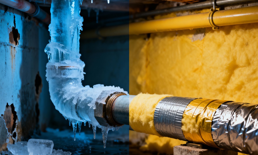 how to install heat tape on water pipes