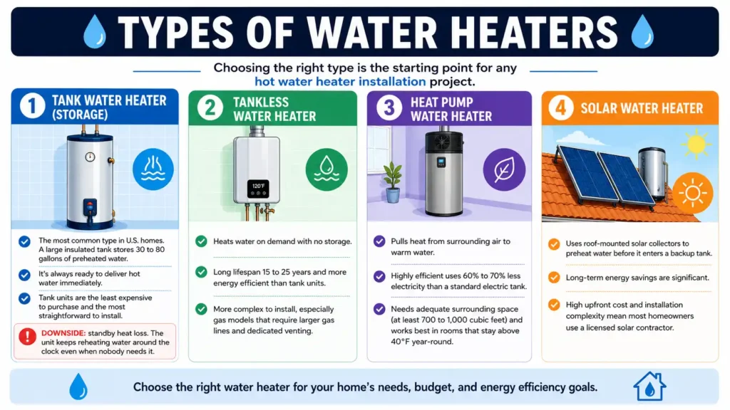 how to install a water heater