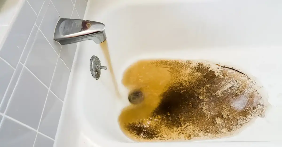 why is my bathtub water yellow