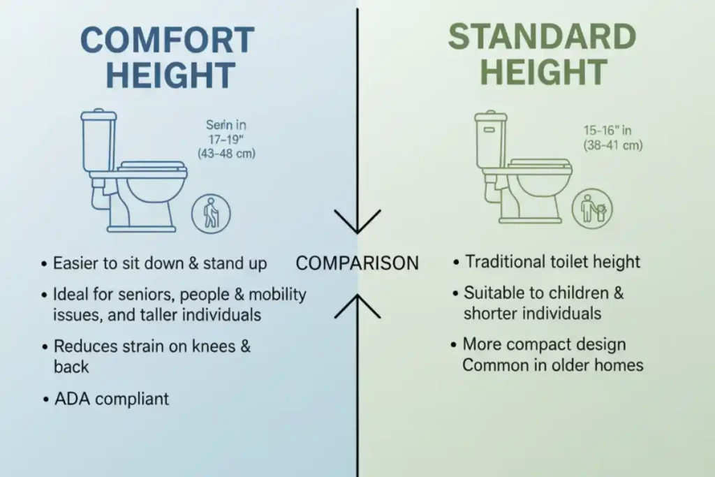 Comfort Height Toilet vs Standard Toilet