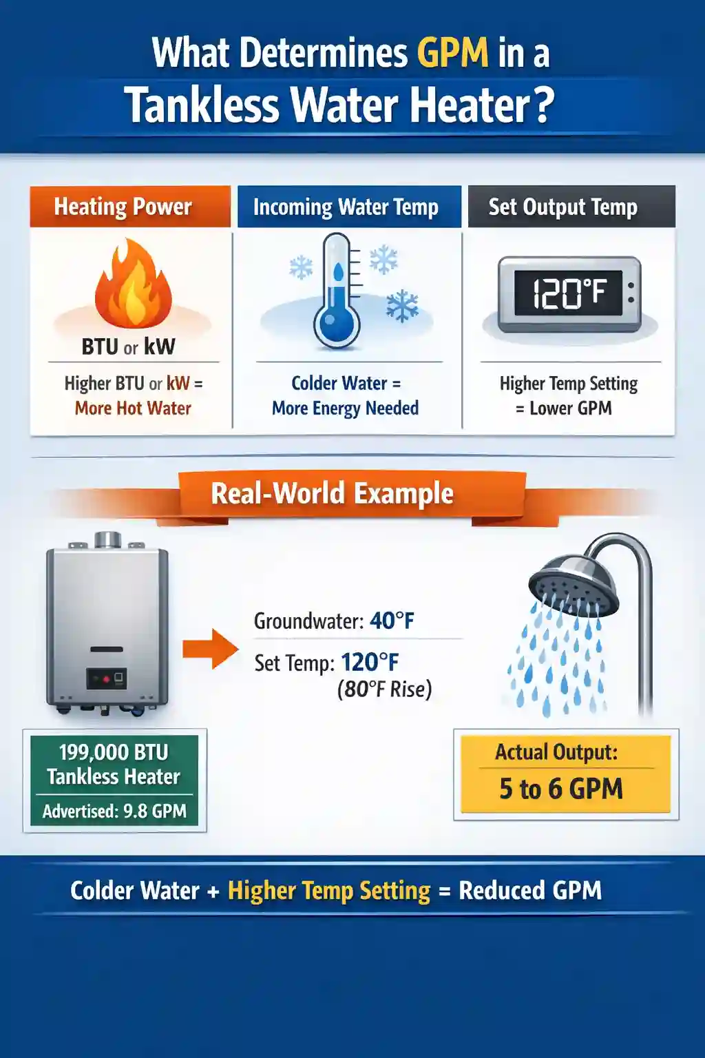 how can a tankless water heater pump more gpm