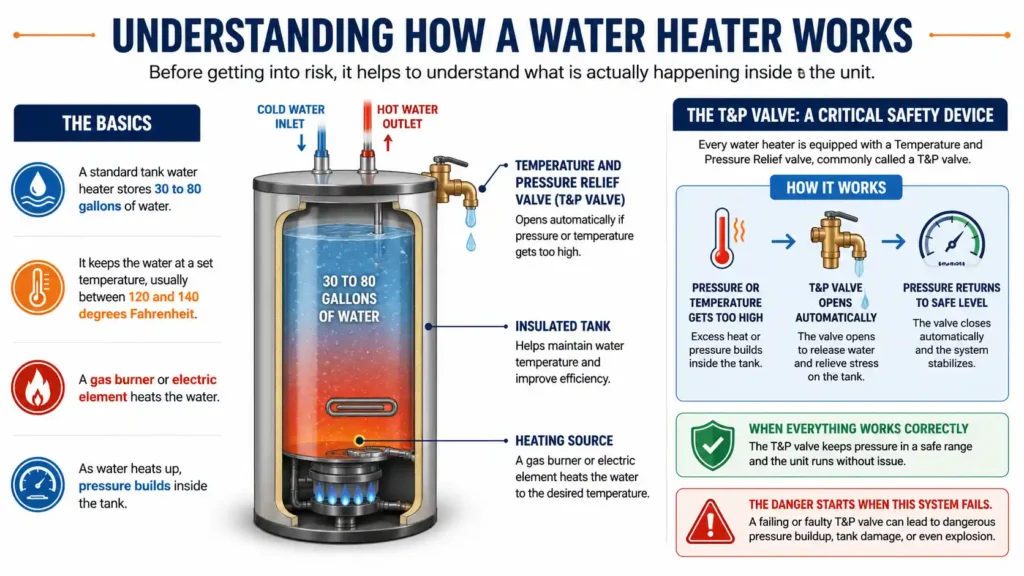 can water heater explode if turned off​