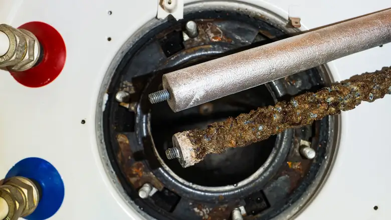 how to remove anode rod from water heater