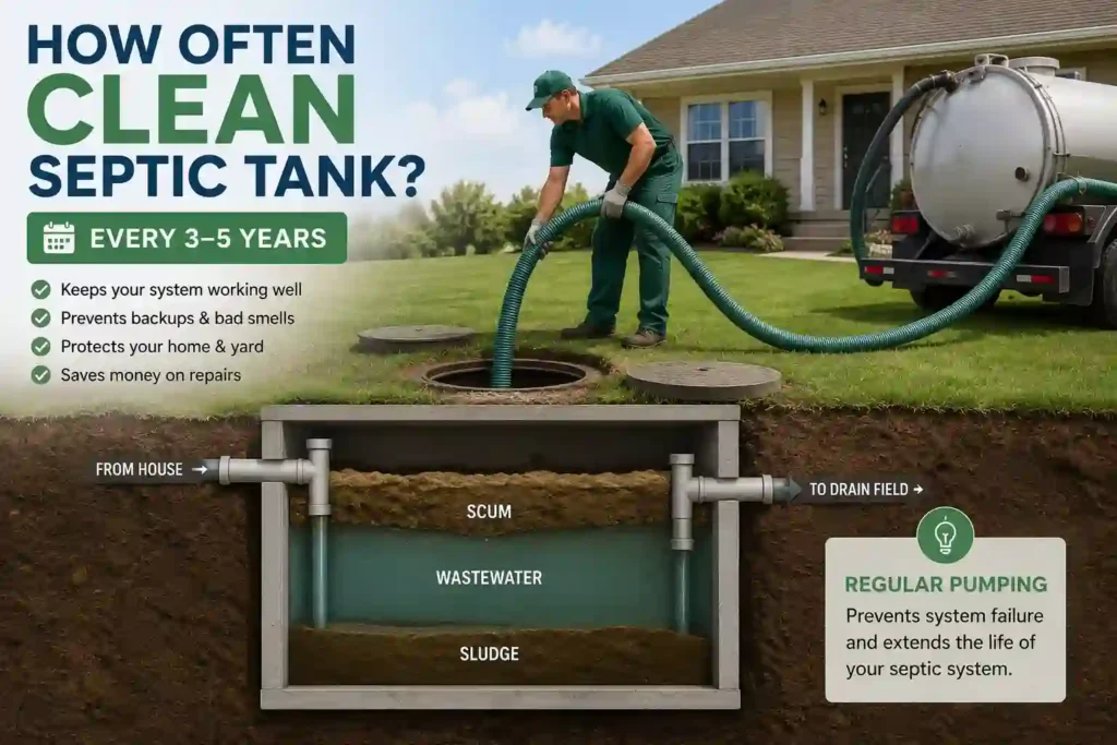 how often clean septic tank
