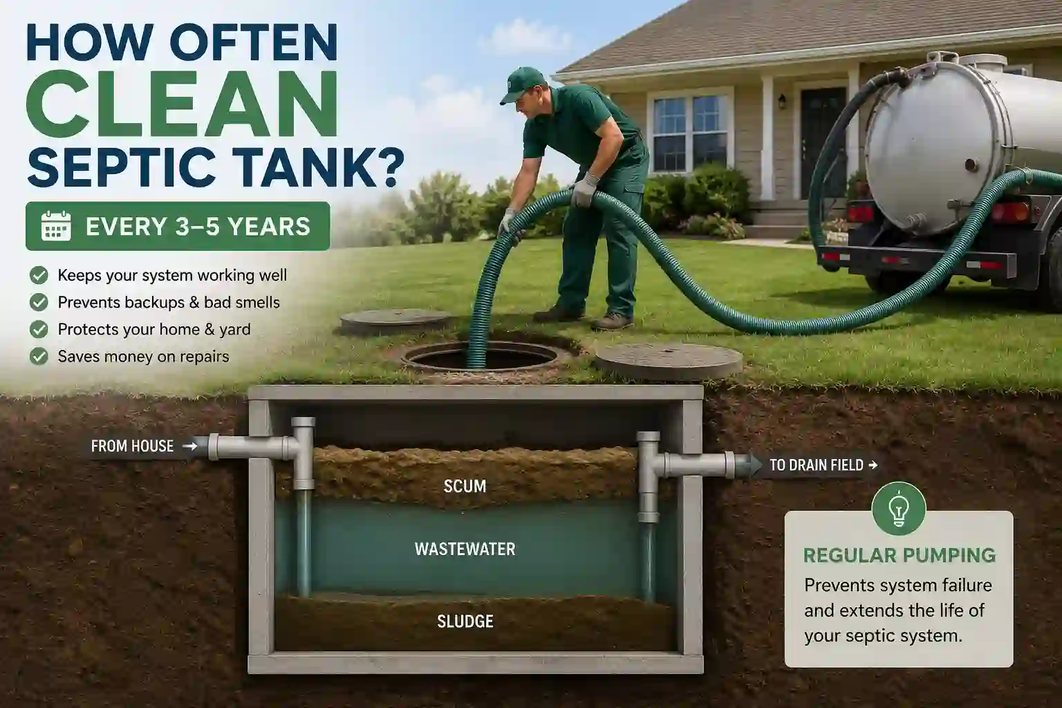 how often clean septic tank