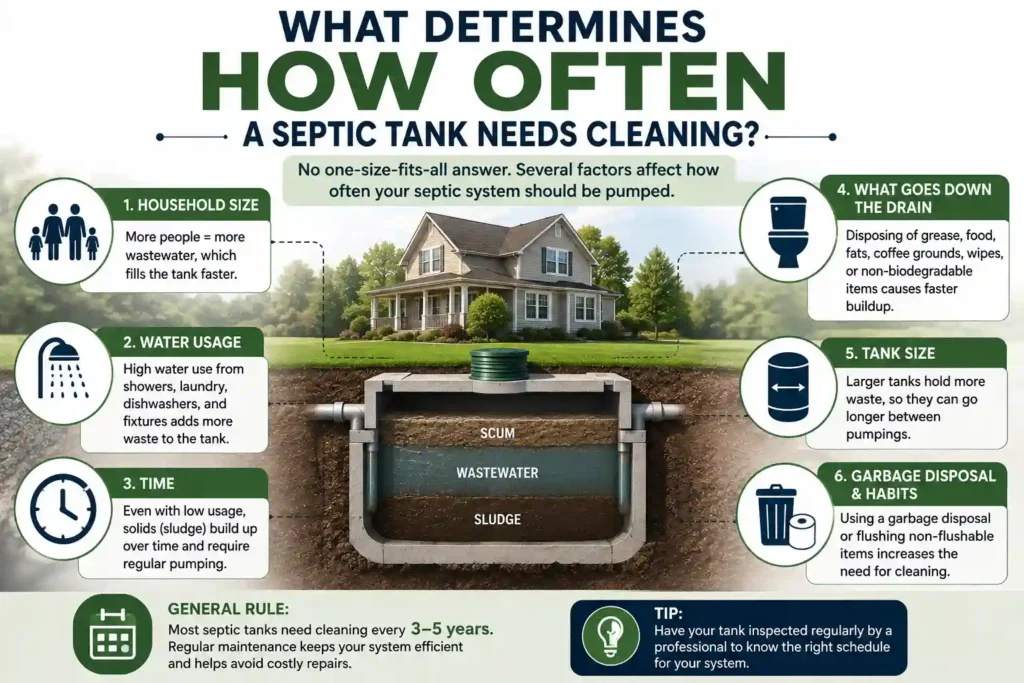 how often clean septic tank